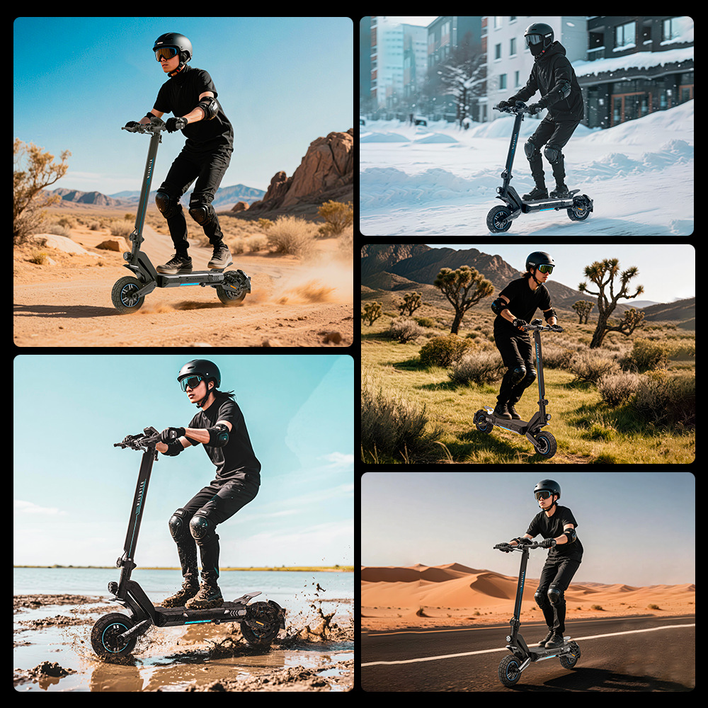Off-Road Single-Drive High-Power Electric Scooter Factory Customized Two-Wheel Adult Folding Off-Road Electric Scooter