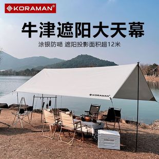 Outdoor Camping Tarp Tent Lightweight Tarp Rainproof Sunshade Canopy Camping Picnic Gear Zhao Zhou