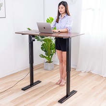 站立式電動升降辦公桌工作台電腦升降桌 單電機升降桌架帶桌板