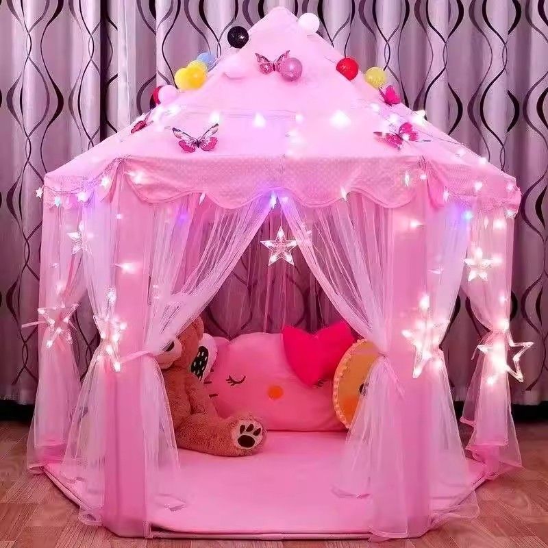 Carpa de niños para niños niñas hexagonal tela de tela de tela
