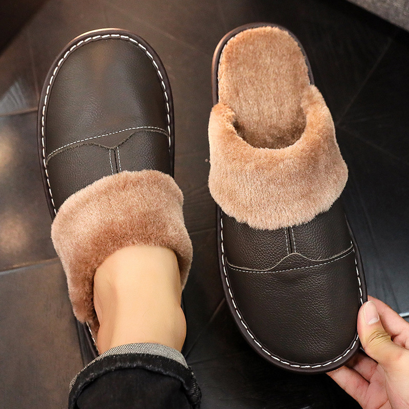 First-Layer Cowhide Furry Slippers, Home Shoes, Indoor Men and Women Couple Gifts, Special Non-Slip Home Slippers for Sales First-Layer Cowhide Furry Slippers, Home Shoes, Indoor Men and Women Couple Gifts, Special Non-Slip Home Slippers for Sales