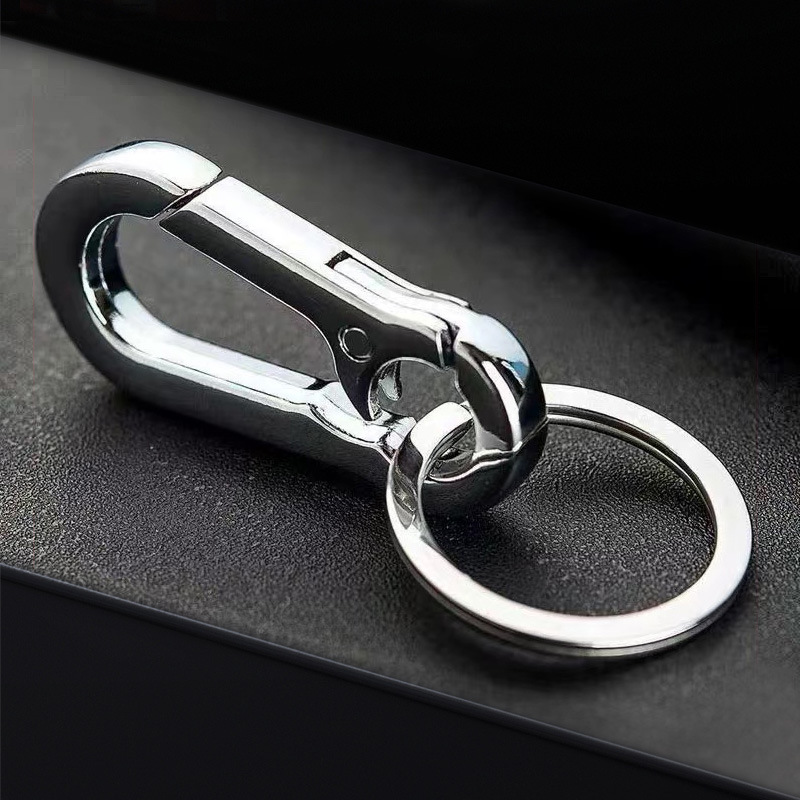 waist mounted key buckle unisex double circle creative car key chain pendant metal key ring simple keychain
