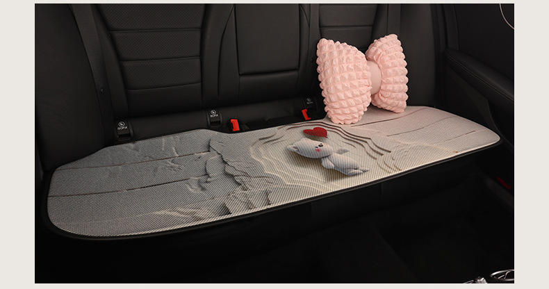 Car Seat Cushion New Style Cute All-Season Cushion Summer Breathable Cartoon Simple Comfortable Half-Cover Seat Pad