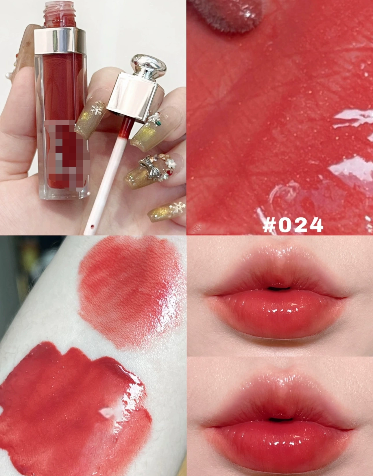 Блеск для губ (dior) оттенки 009/012/018/024, тиснёный глянцевый глейз, 3 мл