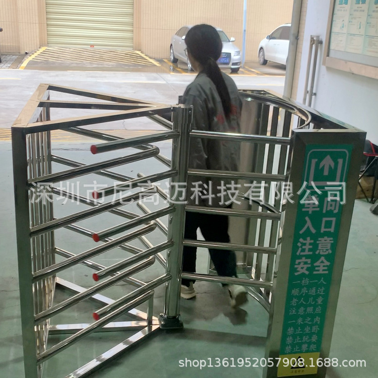 旋转门 手推机械式单向旋转门 火车高铁站出站口不锈钢旋转门厂家