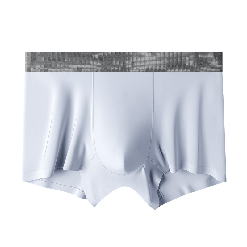 某焦同款秋冬無痕メンズアイスシルク下着通気性抗菌インナーモダールコットンボクサーパンツ+