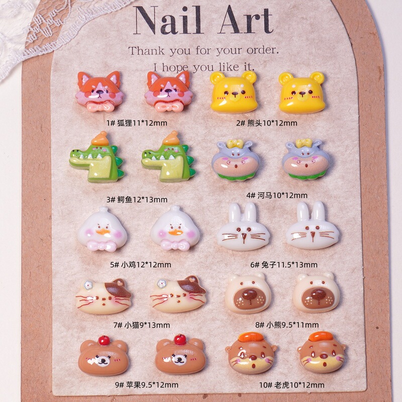 Cute Japanese-Style Cartoon Crocodile Nail Art Decorations DIY Phone Case Earrings Resin Small Accessories Wearable Nail Accessories Cute Japanese-Style Cartoon Crocodile Nail Art Decorations DIY Phone Case Earrings Resin Small Accessories Wearable Nail Accessories