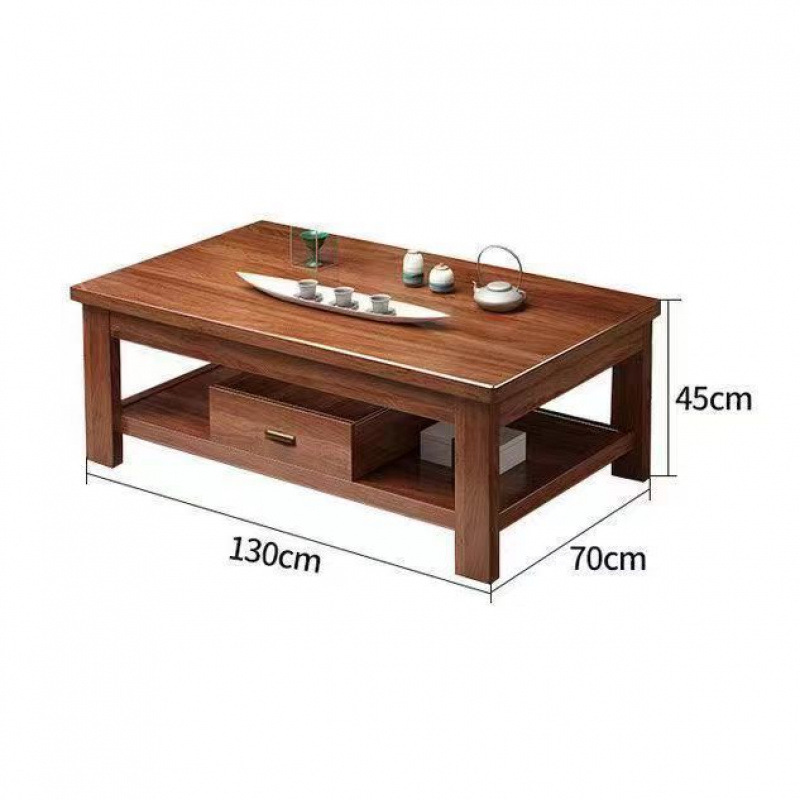 1.3m 월넛 커피 테이블 [서랍 있음]