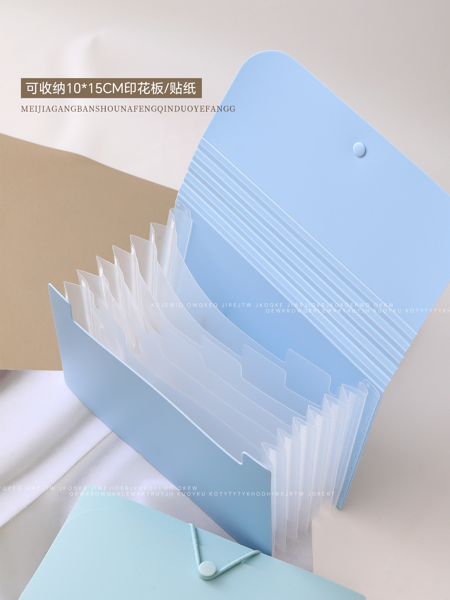 Nail art sticker storage album, foldable, transparent, dust-proof, and scratch-resistant, for organizing and storing nail art stickers