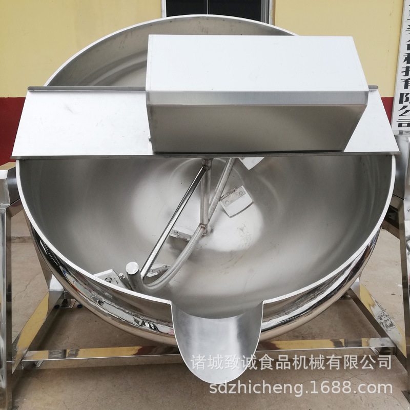 五香腰果烘炒锅 蒸汽搅拌炒锅 不锈钢可倾出料夹层锅