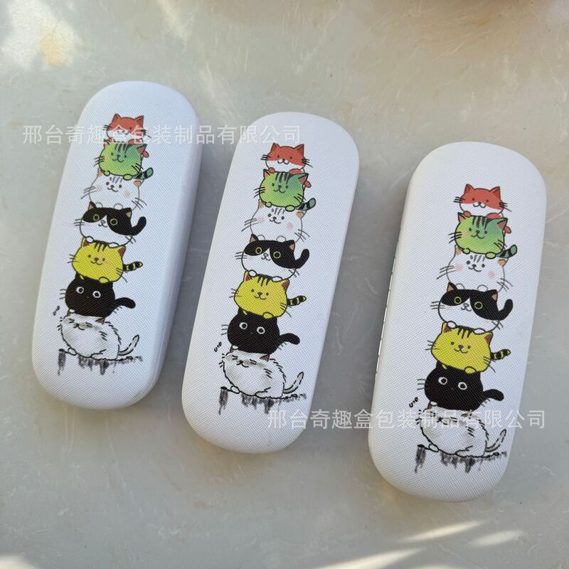 Cat glasses box drop-proof pressure-proof portable high-value high-level myopia box sunglasses box student cute