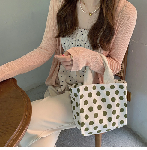 2024 new style gentle and high-looking cosmetic bag for work, high-looking small tote bag, Japanese and Korean student lunch box handbag