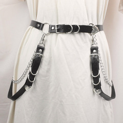 Cross-border personality Harajuku dark Lolita girl punk goth style belt decoration jk waist chain strap cool