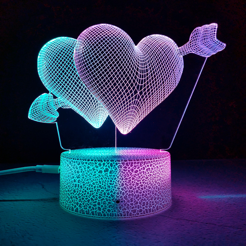Direkte Herstellerverkauf Acryl 3D Nachtlicht Schlafzimmer Nachttisch Schreibtisch Touch-Kinder-Geschenk LED Nachtlicht Großhandel