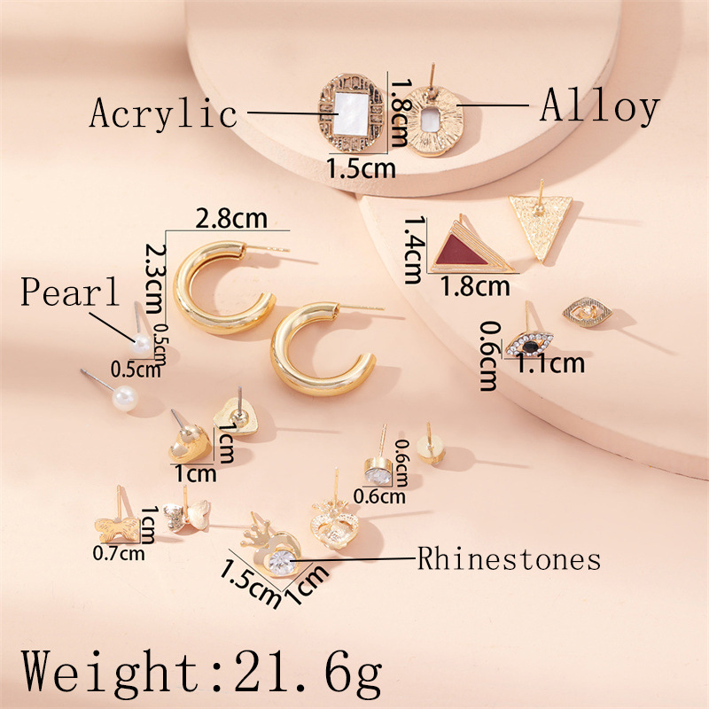 Fashion Geometric Alloy Plating Artificial Pearls Women's Earrings 1 Set display picture 15