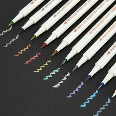 Star 6551 cabeza dura cabeza blanda tarjeta negra álbum de fotos 10 colores 18 colores color de metal de bricolaje pincel hermoso aceite de pincel