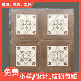 法式复古奶油风300x300瓷砖小花砖民宿卫生间厨房阳台哑光地砖