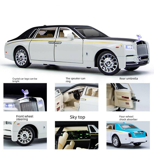 Trade 1:24 Phantom Alloy Model Car Car Accent Children's Toy Car Simulation Car Model Wholesale Live Streaming