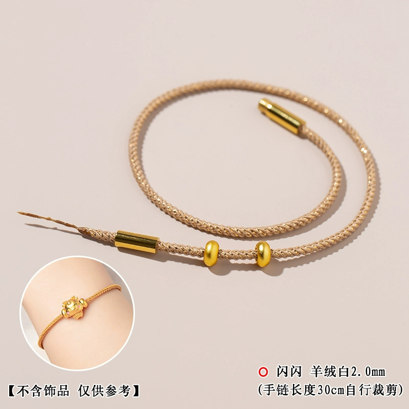 Cuerdas brillantes agujeros a través de cuerda de tejido dorado para parejas de hombres y mujeres cuerdas de mano de la vida de la cuerda roja cuerdas de mano giratorias