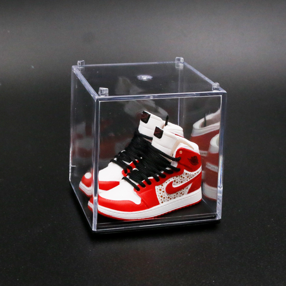 AJ zapatos de baloncesto zapatos de moda mini modelo tridimensional dedo del pie rojo y negro decoración del coche decoración de la torta modelo de zapato hecho a mano