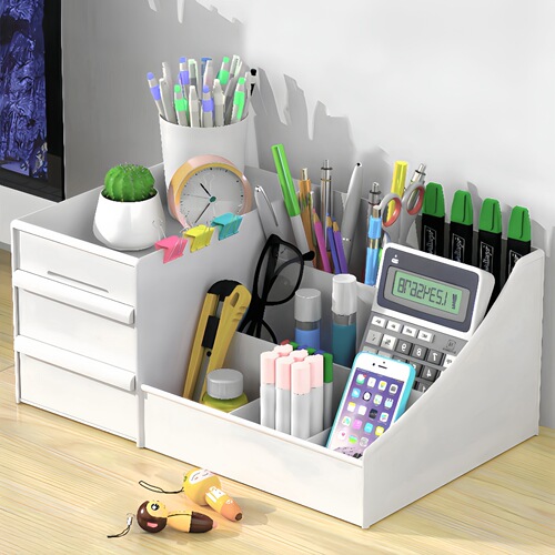 Desk cosmetic storage organizer black storage box with drawers bathroom cosmetic shelf lipstick box