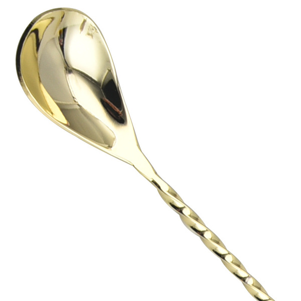 Cocktail mixing stick stainless steel drop-shaped
