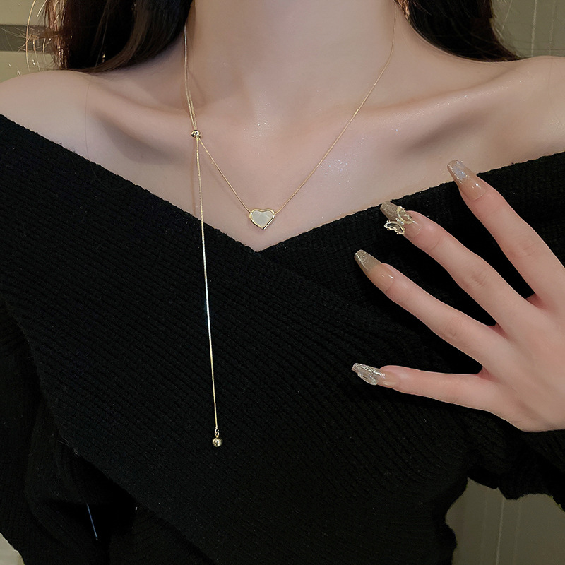 Echtes Gold galvanisiert Beimu Love Modische Pendeln High Grade Feeling Best Friend Pullover Kette Einfach und_voghion.com