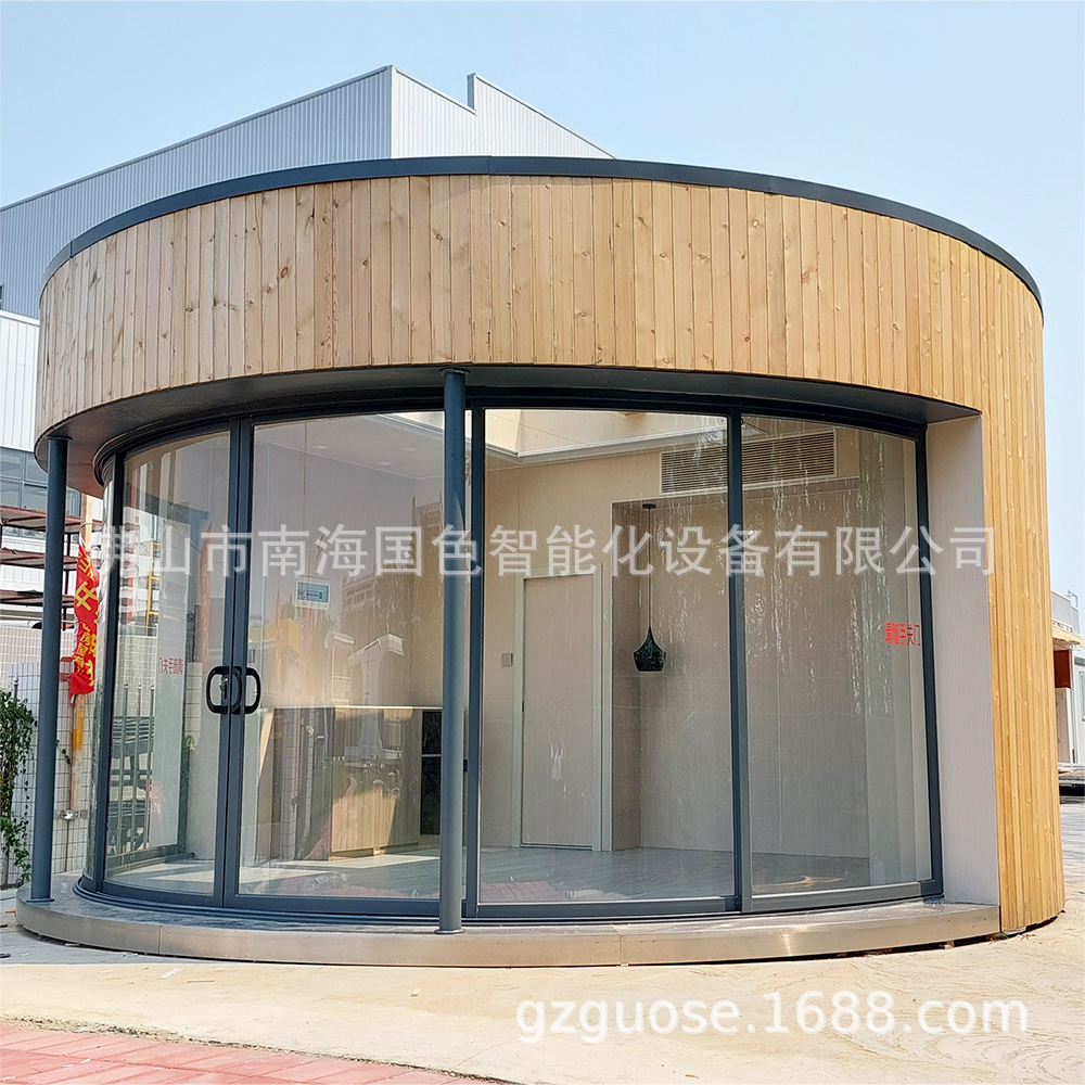 Al Aire Libre habitación móvil portátil luz acero Villa redonda casa de madera espacio cápsula cielo estrellado habitación creativa Oficina sol habitación