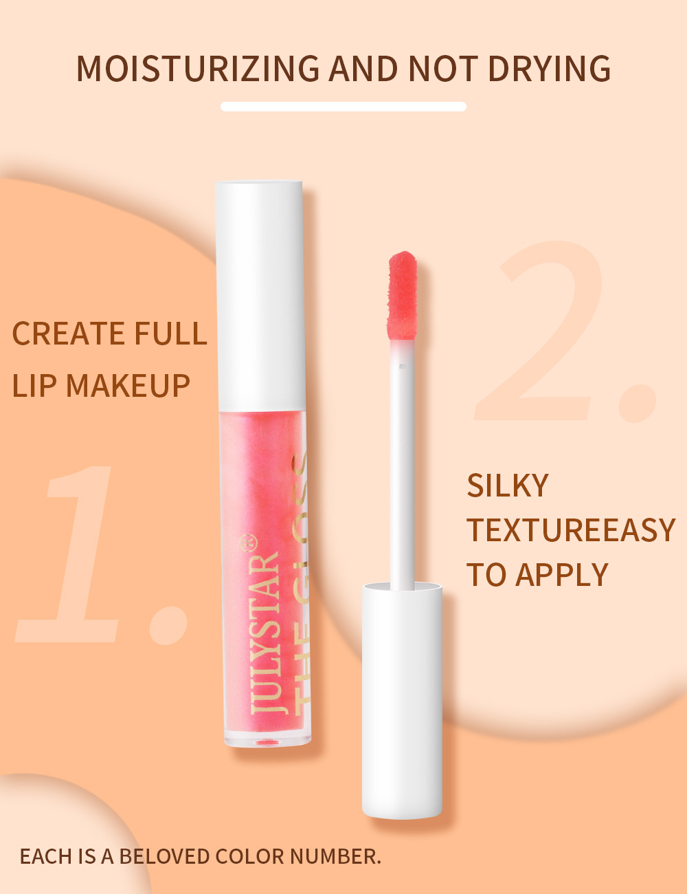 Cross-border makeup long-lasting moisturizing transparent nourishing lip gloss, European and American water light mirror brightening lip gloss and lip oil wholesale for export undefined