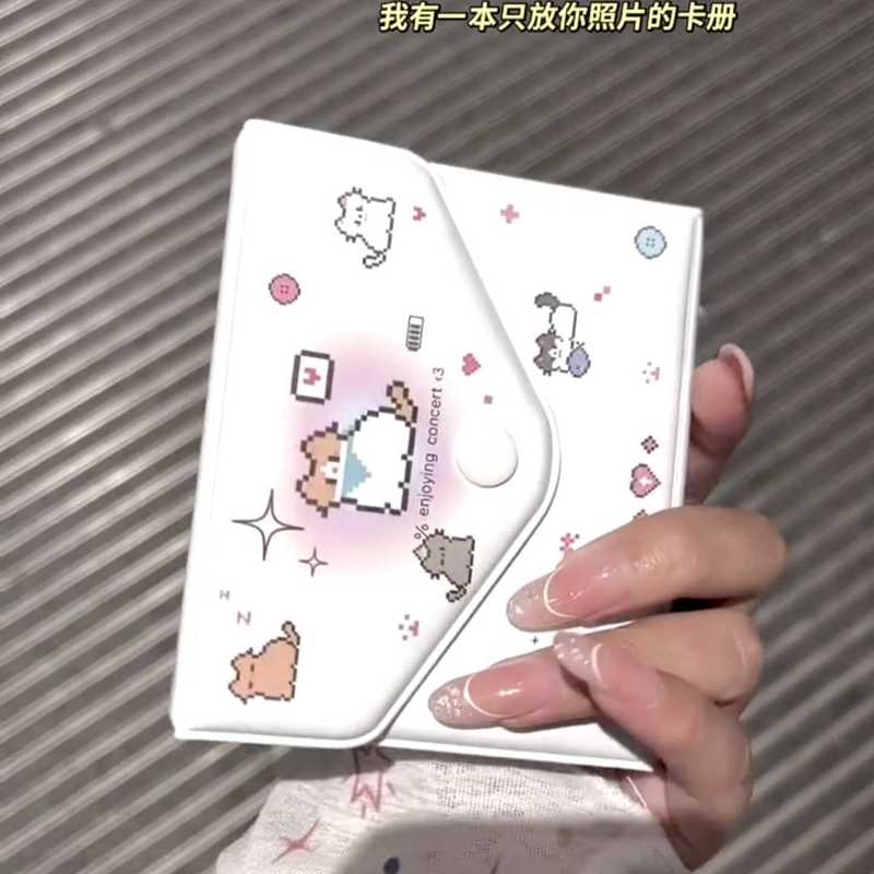厂家直销ins像素风小猫卡套卡包三寸一宫格追星用小卡收纳册相册|undefined