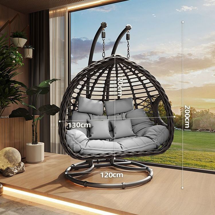 Romántica cesta de caña silla de cama cama de cuna balcón swing silla de mecedora de adultos al aire libre silla de perezoso interior nido de pájaros