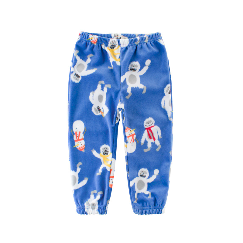 Pantalones de pijama largos para el hogar de lana polar para niños 27 niños ropa para niños Pantalones largos para niños de fondo cálido entrega de una pieza