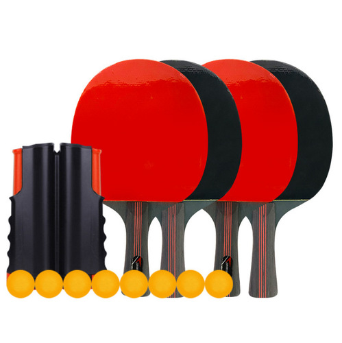 Factory network set of ping pong rackets, 2 rackets, 3 balls, horizontal paddle, straight paddle ping pong rackets, training ping pong rackets
