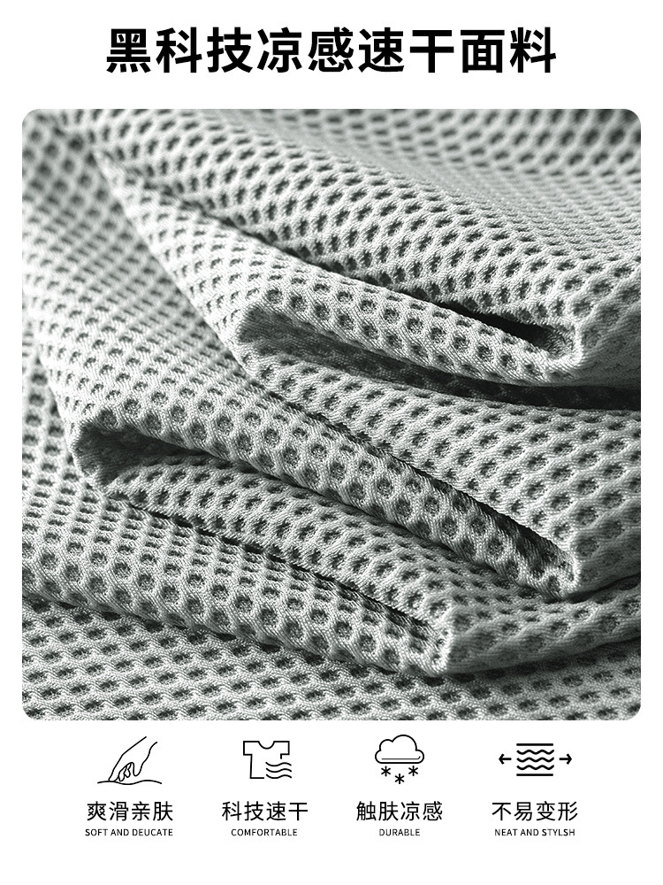 Ice Silk Cool Mesh Short-Sleeved T-Shirt 2026 New Quality Men's Summer Breathable Quick-Drying Sports Half-Sleeve Thin Style