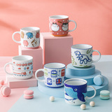 Японская импортная мультяшная посуда для кормления, керамический комплект