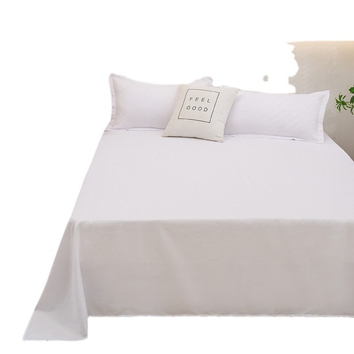 Simple solid color aloe vera cotton sheets single piece household skin-friendly sheets student dormitory single and double sheets pillowcases wholesale