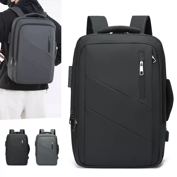 New Korean-style men's backpack for cross-border trade, large-capacity, simple business casual commuter backpack, laptop bag