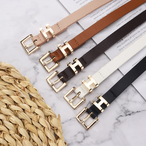 Elegant Double-Way Buckle Set for Women - Alloy Pin Belt with Chic Decor for Fine Waistband