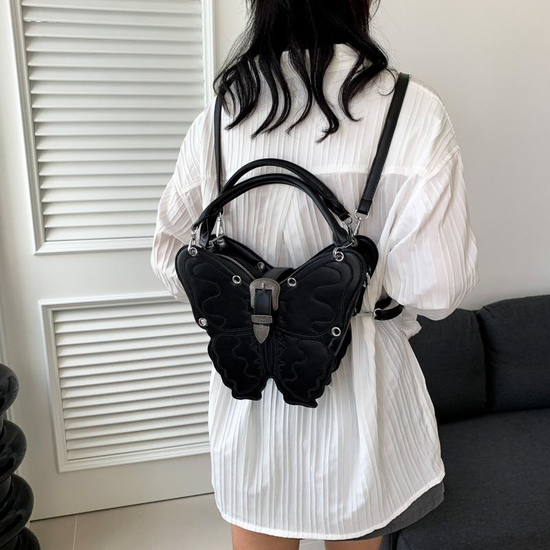 Moda nicho diseño retro mariposa mochila bolsa para mujeres 2023 nuevo todo-fósforo portátil crossbody textura bolsa de viaje