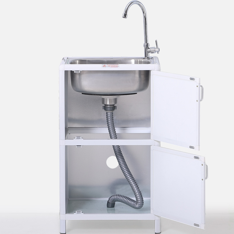 Gabinete de cocina de acero inoxidable lavabo lava