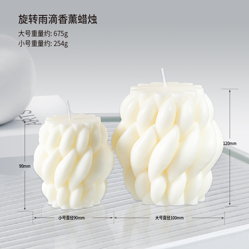 40 velas de aromaterapia de arte de estilo nórdico, modelos calientes, líneas hechas a mano, velas creativas geométricas blancas