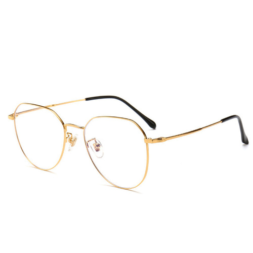 New metal flat mirror Internet celebrity small fresh anti-blue light glasses flat light anti-mobile phone radiation glasses 8057