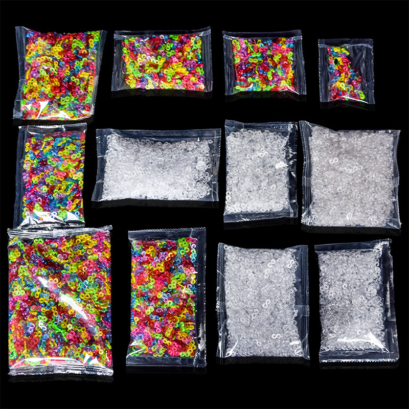 DIY Rainbow Rubber Band S clips pulsera tejida accesorios de material de color blanco S hebilla fábrica directa en stock