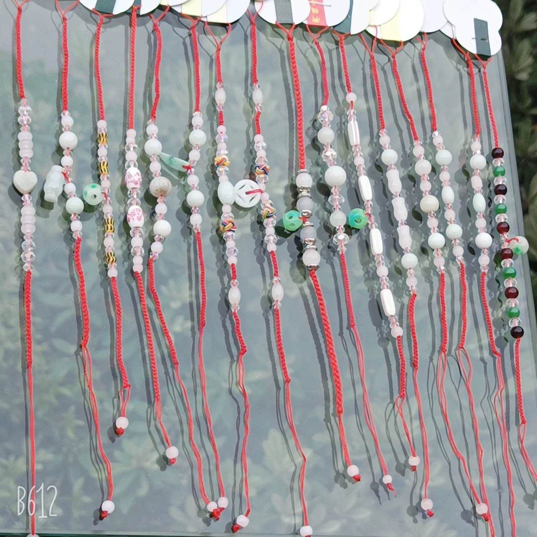 Woven Red Rope Bracelet, Miao/Tibetan Silver Alloy Charms, Ankle & Wrist, Multiple Styles