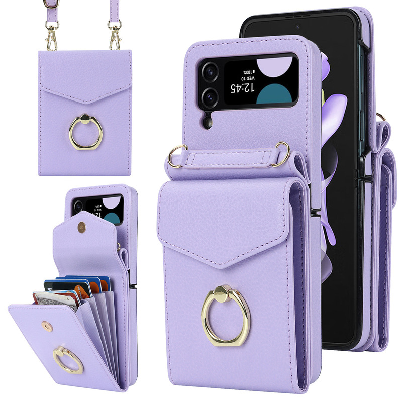 Z Flip 30% off Stacked Crossbody Mobile Phone Case Card Suitable for Samsung Flip6 Creative Multi-Functional Mobile Phone Protective Case