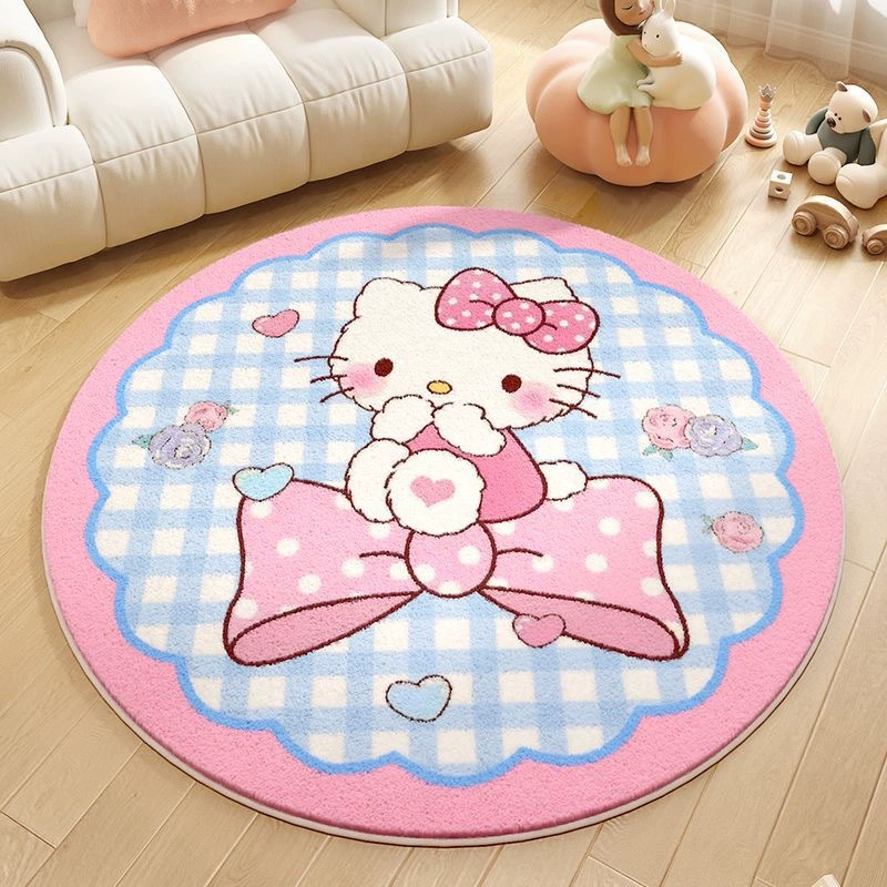 Hello kitty, мультяшный мягкий детский коврик для гостиной из искусственной шерсти