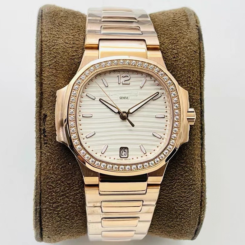 Baida 3K Nautilus 7118 Ladies Mechanical Watch Sports Elegant Waterproof Fully Automatic Mechanical Watch Factory Straight Hair