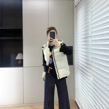 秋冬短款外套白鸭绒羽绒服女马甲女韩版宽松显瘦背心百搭尾货批发