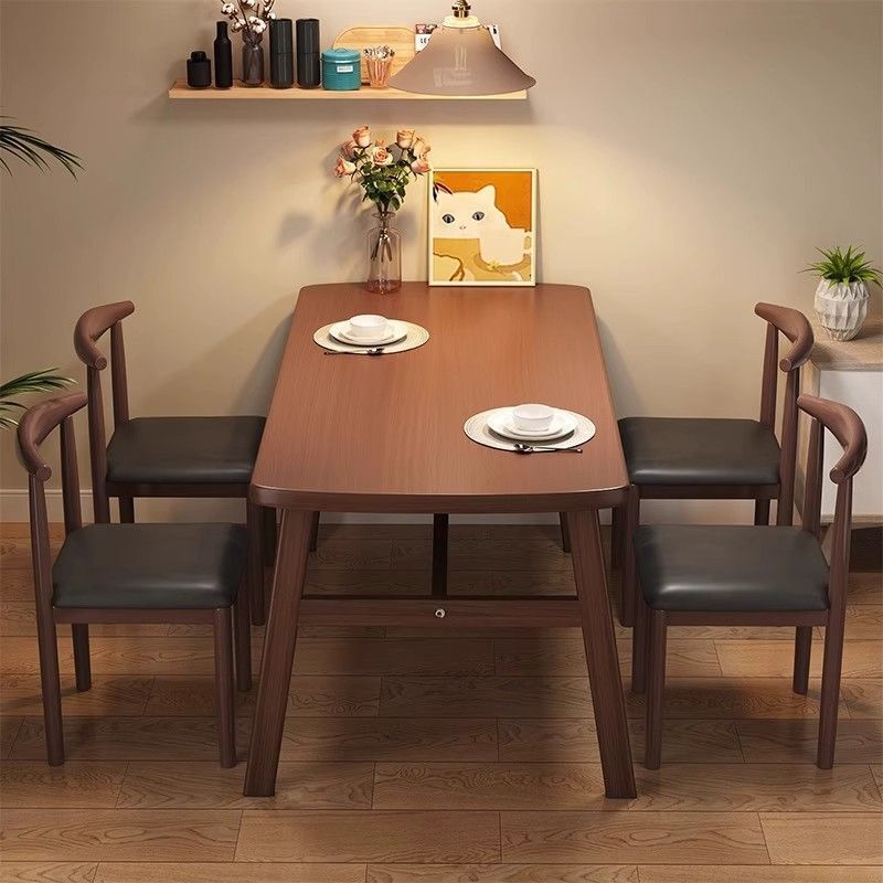 餐桌家用小户型简约现代吃饭桌子出租房用长方形饭桌餐饮商用桌椅|undefined
