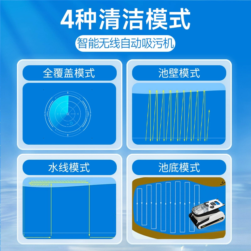 aspirador de suciedad de piscina robot de limpieza totalmente automático aspirador de polvo inalámbrico subacuático capaz de escalar la pared en el fondo de la piscina de tortugas